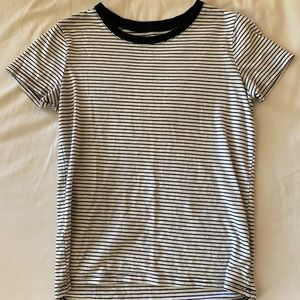 Girls black and white striped Tshirt!